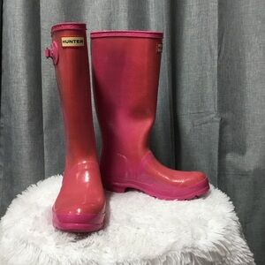 Pink Sparkly Hunter Boots